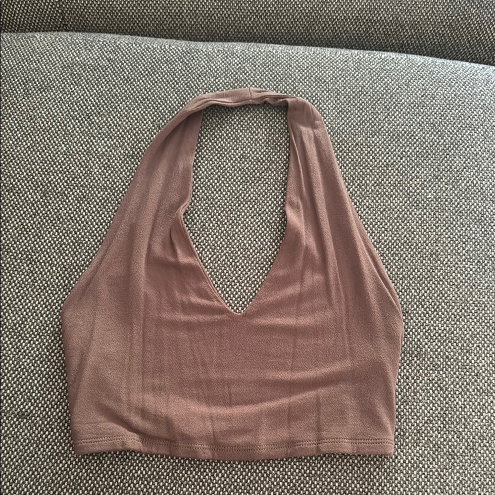 naked wardrobe Mauve Halter Crop Top